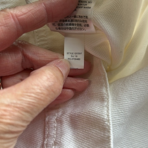 J Crew Jacket White Denim Long Sleeve Silver Button Timeless Classic Sz XS NEW - Picture 11 of 11